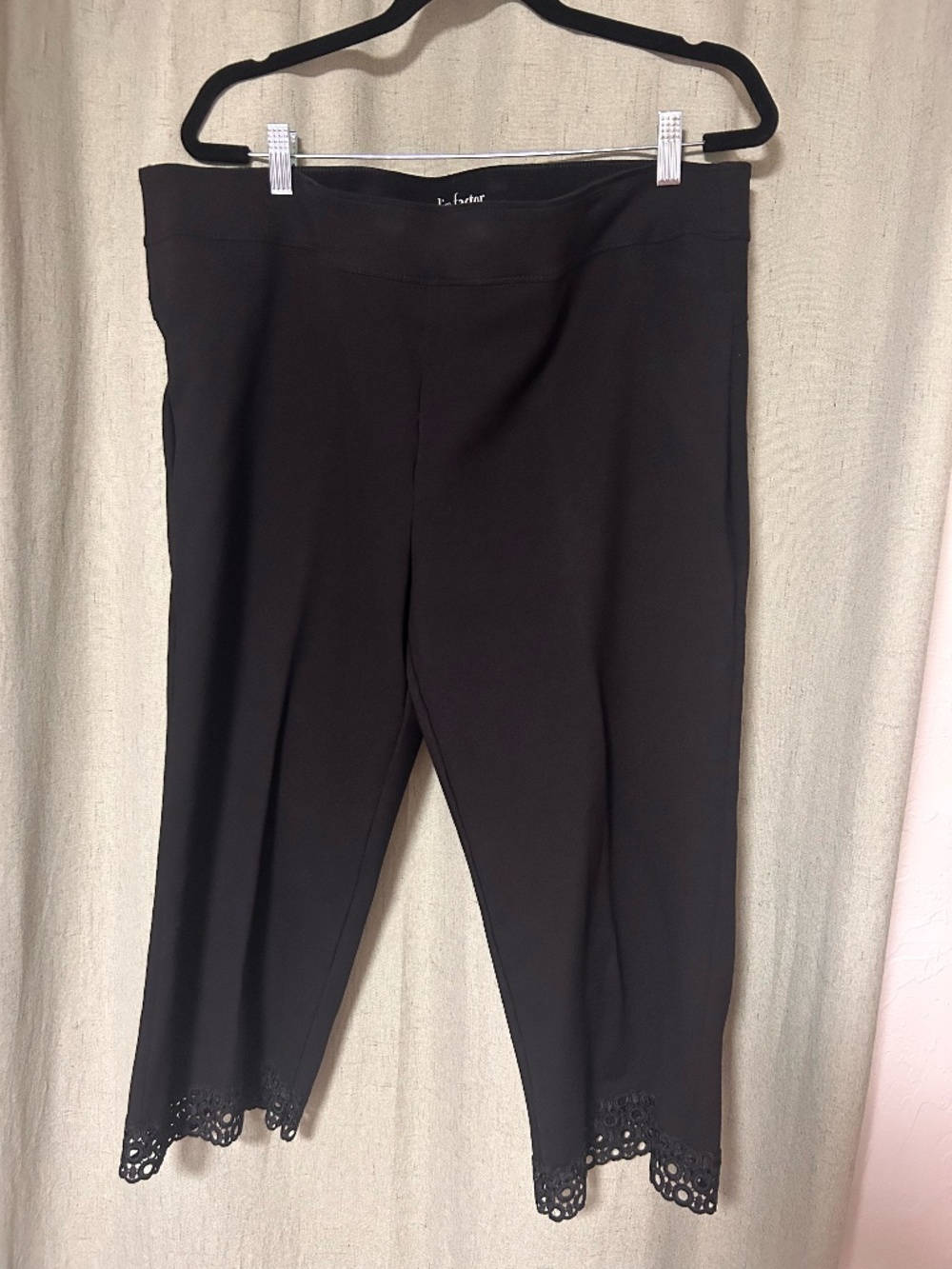 Women's, Slim, Lace, X2, Black Pants